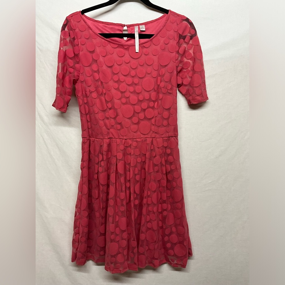 Elegant Dainty Beautiful Rich Mauve‎ Pink  Fit and Flare Puff Sleeve Dress